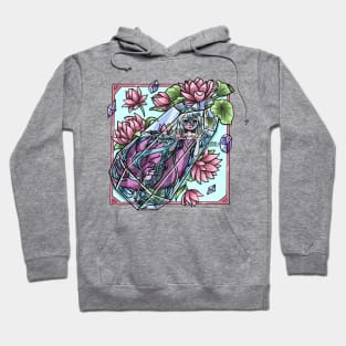 Mermaid in glass urn with flowers Hoodie